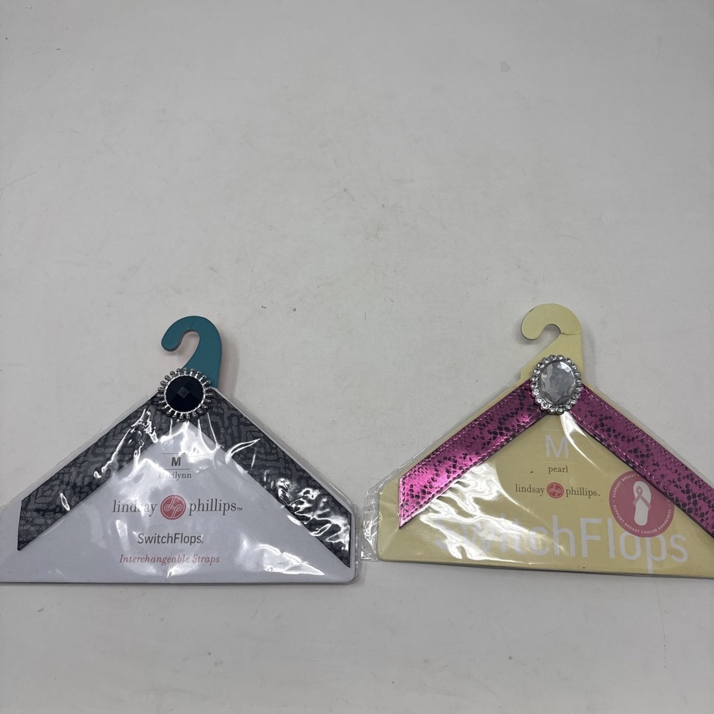 Lot of 2 Lindsay Phillips SwitchFlop Interchangeable Straps...Size M 7,8 Med L12